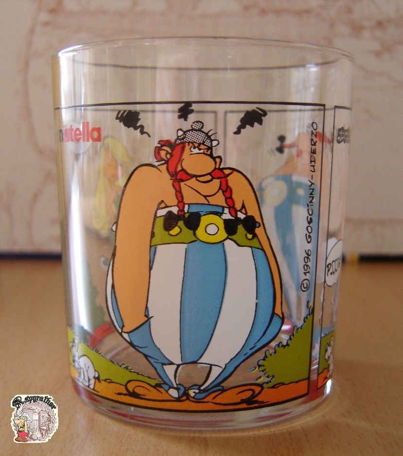 Lot De 2 Verres Vintage Nutella Bleus De 1998, édition Collector